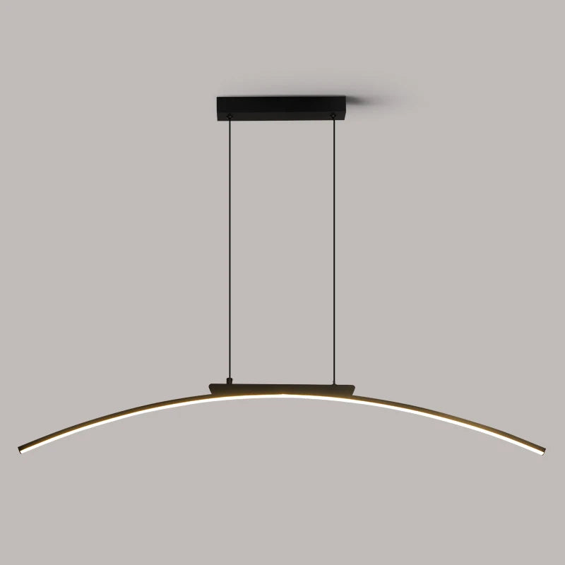 suspension lumineuse moderne minimaliste noir blanc réglable luminosité LED économique