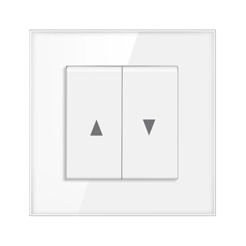 interrupteur mural bouton pression noir blanc gris moderne minimaliste fixations certifications rohs