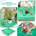 tapis pliable jardinage vert imperméable clips multifonctionnel pinces terre bouteille pulvérisation pot fleurs