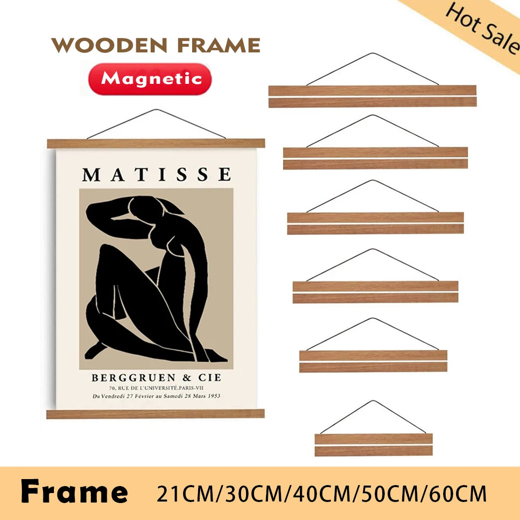 cadres bois modernes métalliques imprimés toile art mural minimaliste 21cm 30cm 40cm 50cm 60cm