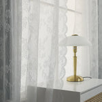 rideau polyester fleurs dentelle transparent classique fenetre plate couleur blanc