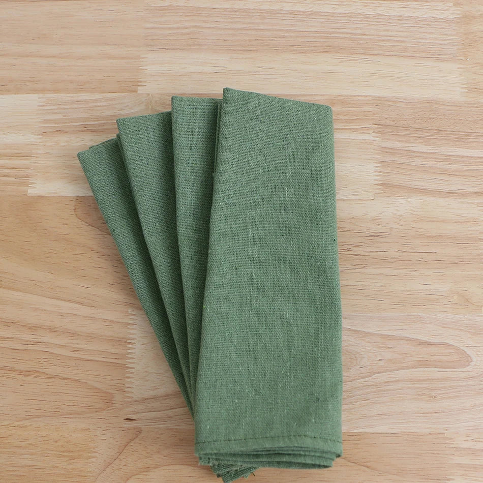 serviettes table polyester couleur rouge orange noir bleu gris vert classique opacité 30x45cm durable