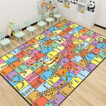 tapis moderne multicolore serpent alphabet floral chambre enfant décoration ludique éducateur