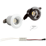 spot led intérieur moderne 1w noir blanc argent 20mm 12v 265v led driver