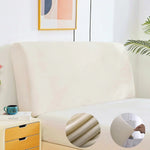 couvre tête lit velours beige moderne adhésif protection chambre maison 200cm