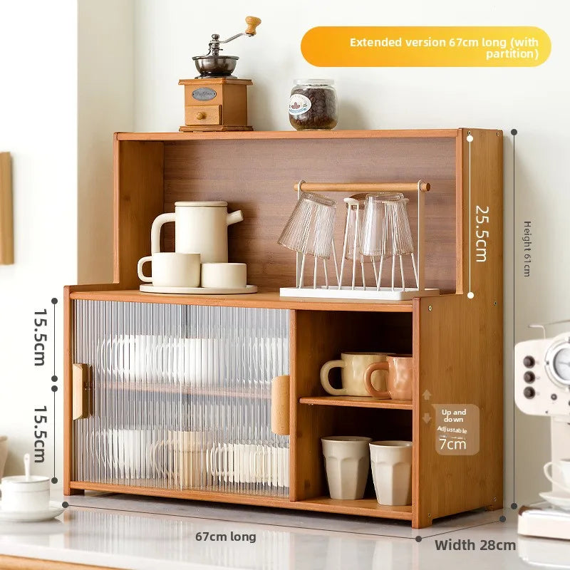 meuble rangement tasses bols bois noir moderne cuisine buffet