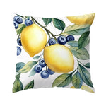 taies d'oreiller polyester citron vintage naturel fleurs blanches couleurs vives décoration maison jacinthe