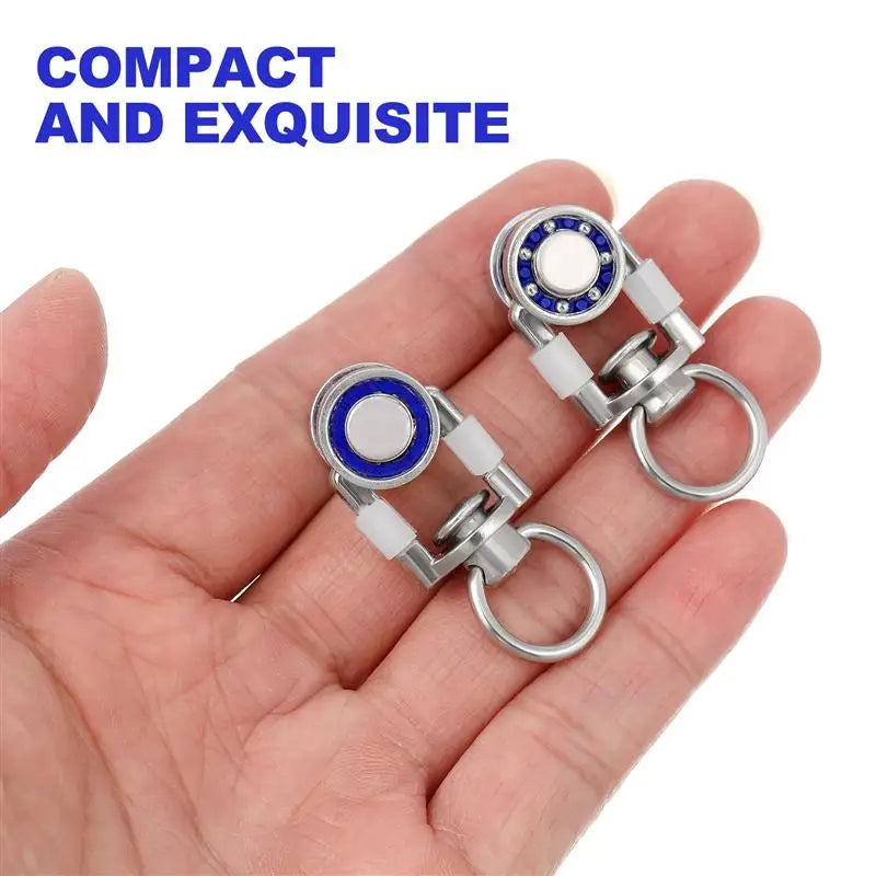 clips rideau argent bleu blanc rondeaux points dorés moderne fonctionnel clips 10 pièces