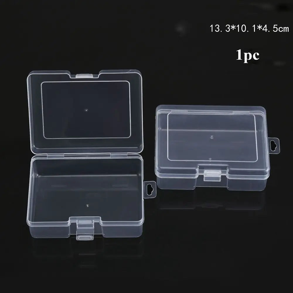 boîtes rangement transparentes modernes empilables poignées diverses tailles outils accessoires organisation pratique