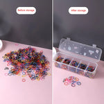 boîte rangement accessoires cheveux transparente imprimée clips rubans modernes pratique