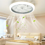 ventilateur led moderne blanc vitesses télécommande infinitegradation salon chambre