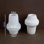 vases decoratifs silicone blanc gris rayures verticales moderne minimaliste