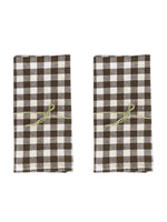 serviettes carreaux 100% polyester beige blanc table moderne cuisine restaurant