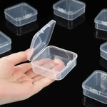 boîtes rangement transparentes modernes empilables couvercle clips portables bijoux 4.3cm 4.3cm 2cm