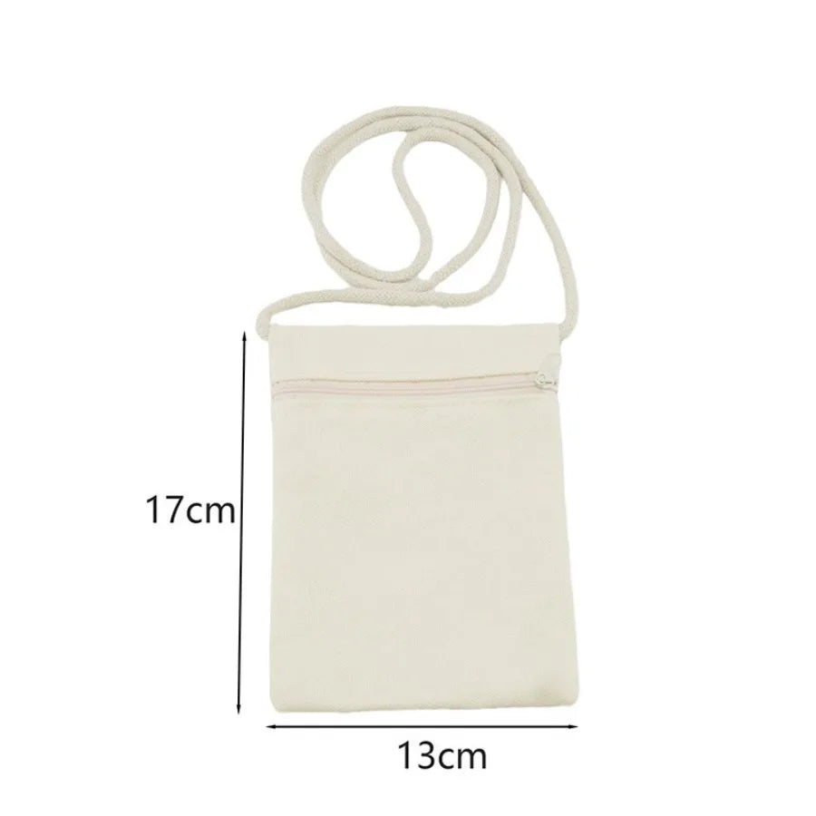 sacs bandoulière blancs motif enfantin poche zippée amovible 17cmx13cm sacs diy loisirs créatifs sacs