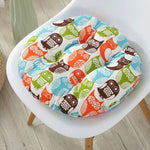 coussin chaise rond confortable mousse polyestère motif géométrique repas siège maison