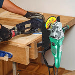 supports muraux outils électriques meuleuse angulaire noir métal mat industriel fixations vis chevilles expansion