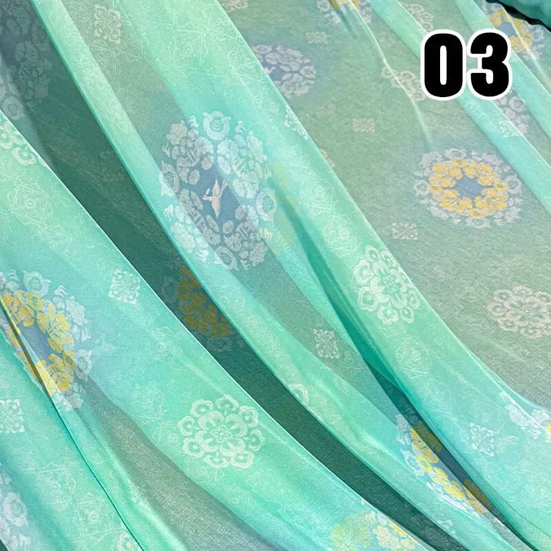 tissu polyester acrylique fleurs motifs floraux classique chinois haute absorption bricolage decoration 50x150cm aramide
