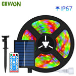 ruban led solaire multicolore modes points lumineux moderne clips
