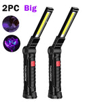 lampe torche uv led rechargeable aimant noir texturé pratique robuste
