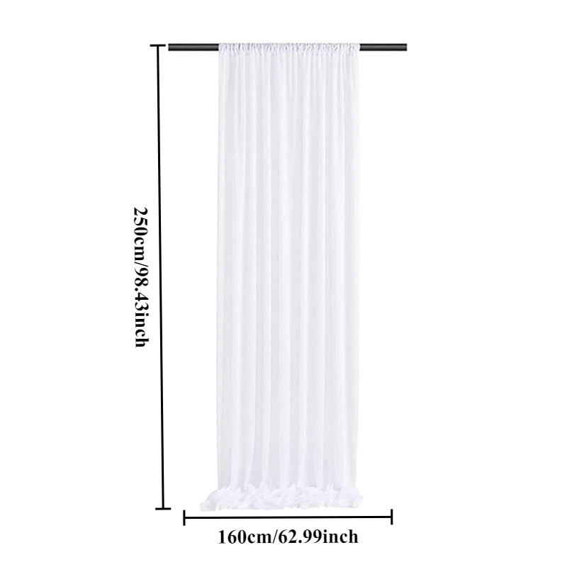 rideau tulle transparent blanc plissé élégant romantique mariage festivité tringle