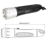 torche poche rechargeable jaune noire led antidérapante plongée sport sécurité