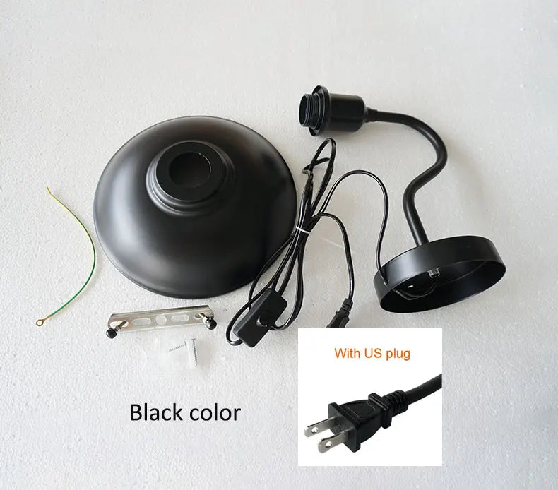 lampe murale industrielle vintage bronze noir argenté prise fixée mur adaptable cuisine salle manger