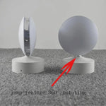 lampe led rotative contemporaine nickel brossé adhésive maison brillante spherique moderne