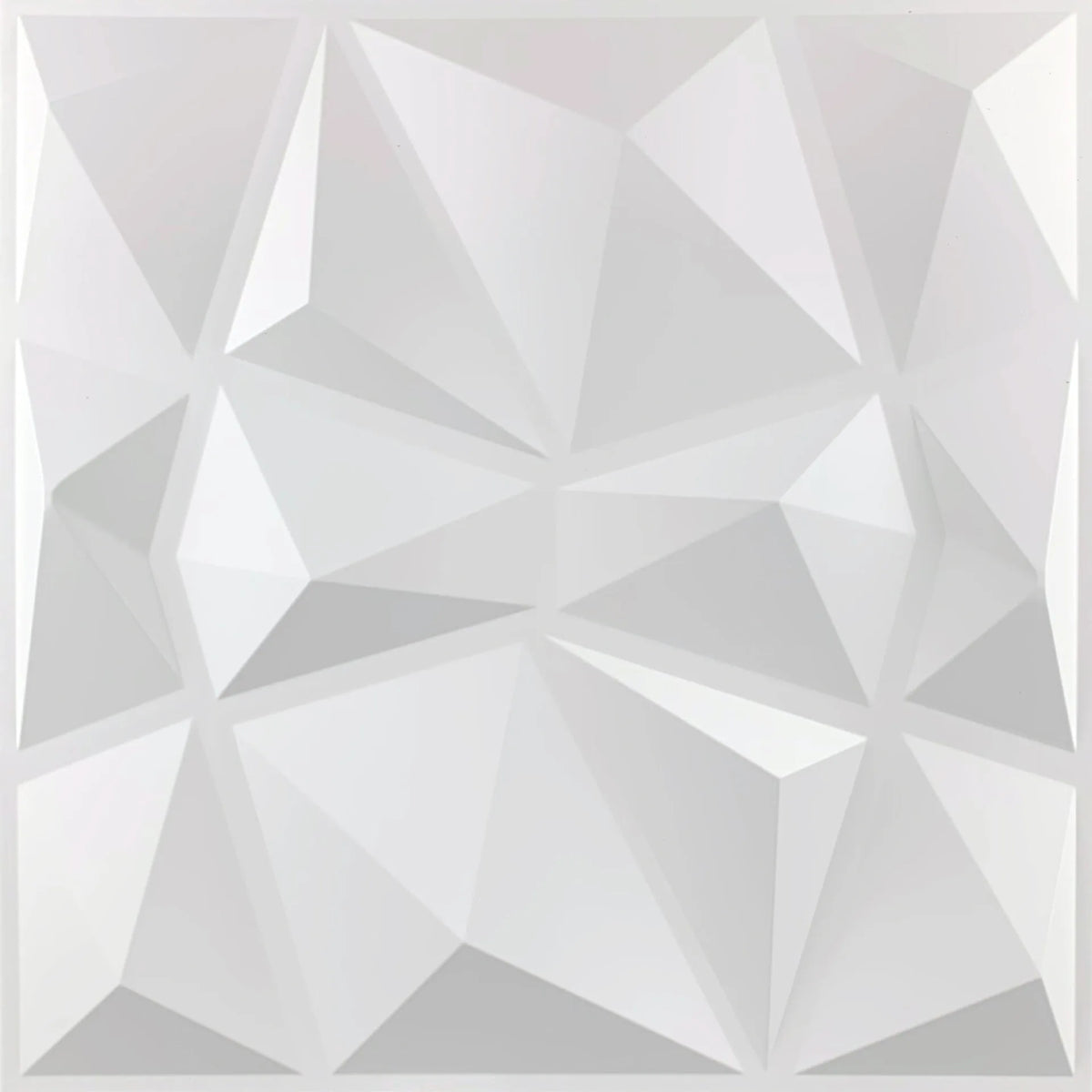 décoration murale panneau 3d blanc triangles géométriques moderne imperméable résistant humidité 30x30cm