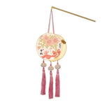 lanterne traditionnelle décoration maison fleurs personnages symboles chinois opaques polyester cylindrique tringle anniversaire