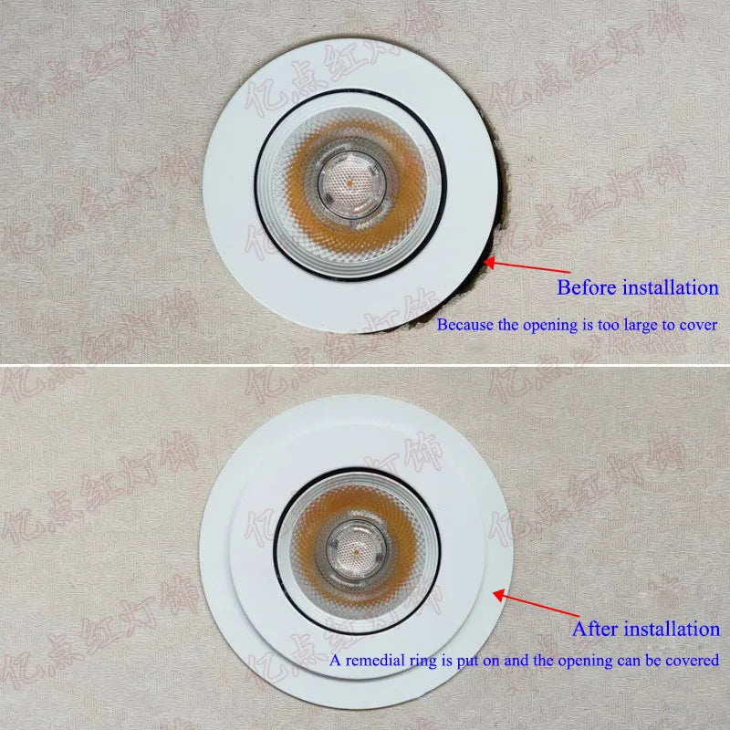 anneau réduction spot led blanc moderne cadre extérieur éclairage intérieur moderne