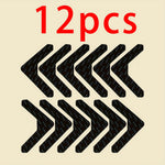 grips antidérapants tapis noirs rayures modernes adhésifs réutiliables sols carreaux bois 12 pièces