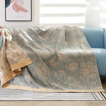 couette coton motif floral portable anti boulochage jaune bleu qualité printemps automne usage maison