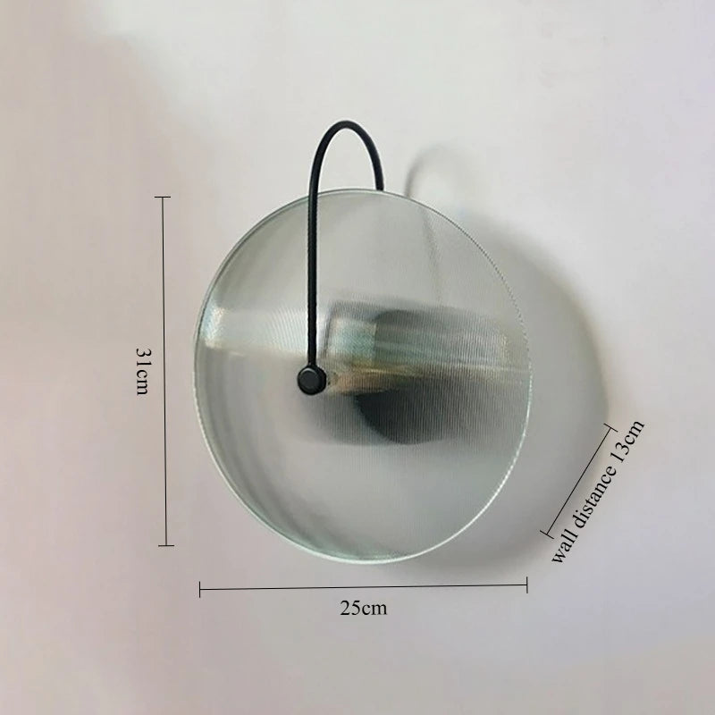 lampe murale moderne transparente rayures fines chambre coucher salle bain éclairage quotidien led verre