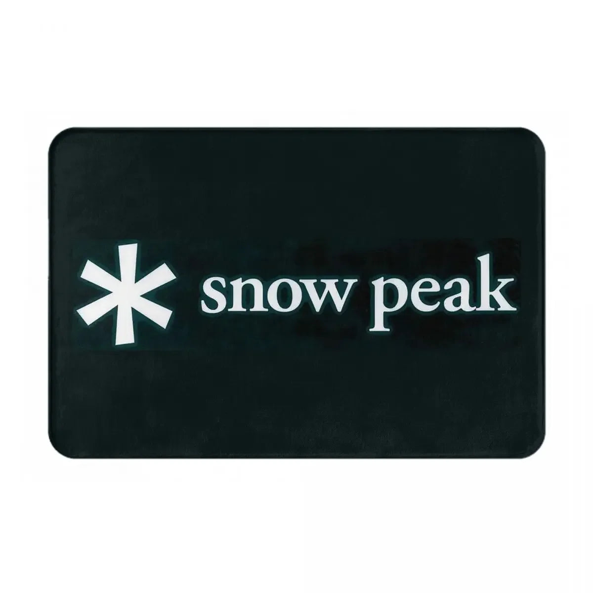 tapis bain blanc logo snow peak moderne imperméable antislip polyester coton knits classic minimaliste