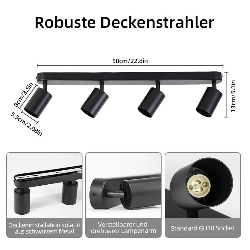 spots led plafonniers gu10 remplaçables ampoules modernes éclairage intérieur chambre cuisine
