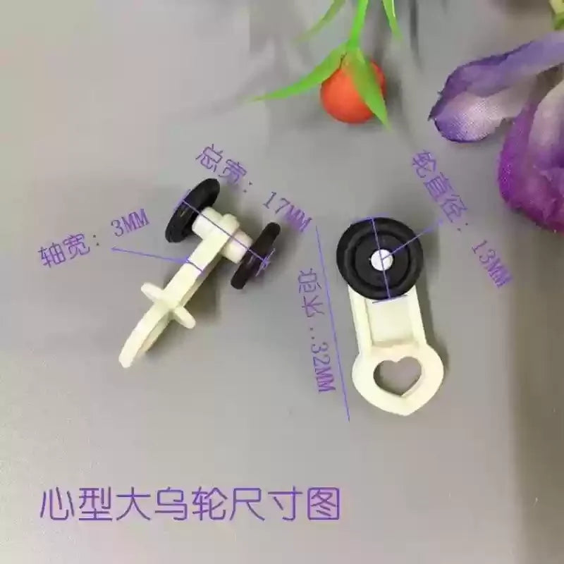 anneau métallique rondelle plastique clips rideau blanc noir rail rideau