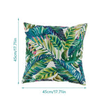 coussins feuilles tropicales blanc vert bleu moderne 45cm 45cm imperméables chambre salon decoration