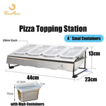 station garniture acier inoxydable 304 couvercle silicone stockage ingrédients pizza moderne rangement professionnel étanche