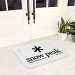 tapis bain blanc logo snow peak moderne imperméable antislip polyester coton knits classic minimaliste