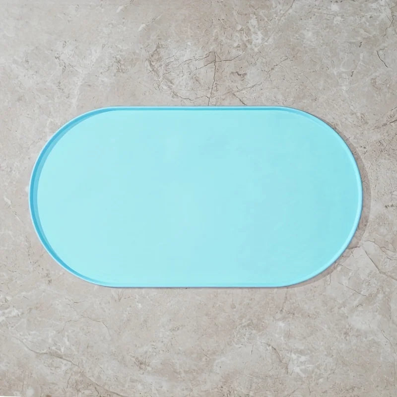 tapis alimentation chat imperméable antidérapant silicone moderne plateaux animaux compagnie deux gamelles couleur rose
