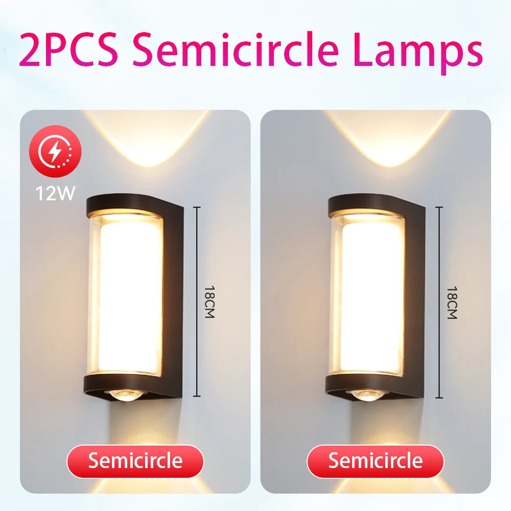 lampe murale extérieure moderne noire fixée ipx4 85265v led an