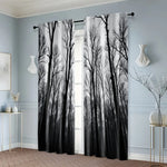 rideau noir forêt moderne polyester 75x166 105x230 130x210 deux pièces
