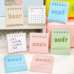 calendrier minimaliste spirale couleurs douces pages notes 2027 mémorisables moderne