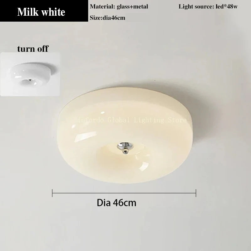 lampe moderne blanc crème texture lisse ampoule led 6000k 3000k éclairage quotidien cuisine montée