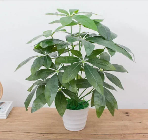 plantes artificielles feuilles vertes modernes décoration intérieure sans pot tridimensionnel lisse ovales