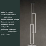suspension lumineuse moderne rectangle blanc doré lumière chaude neutre led chambre salon