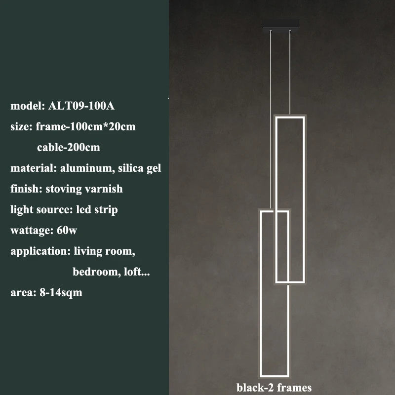 suspension lumineuse moderne rectangle blanc doré lumière chaude neutre led chambre salon