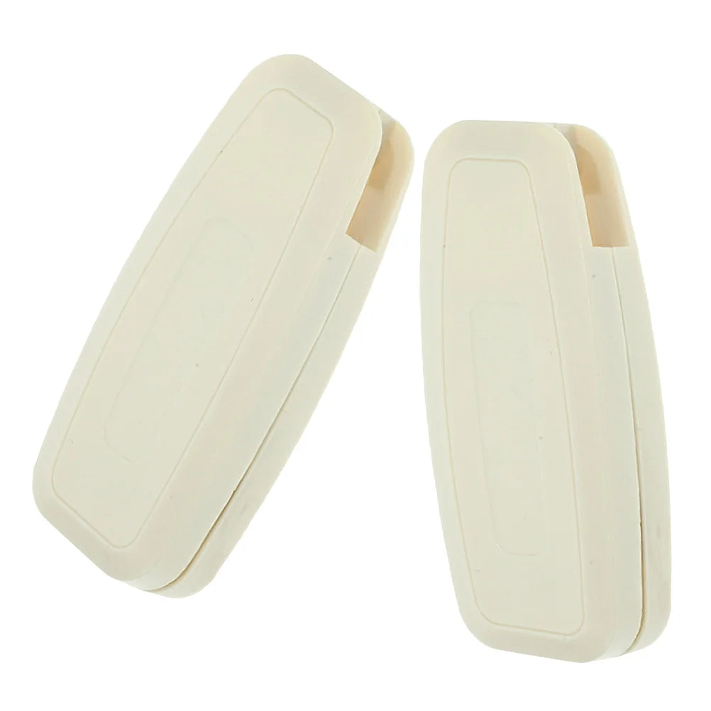 étui crayon pratique adhésif beige clair mat plastique clips crans