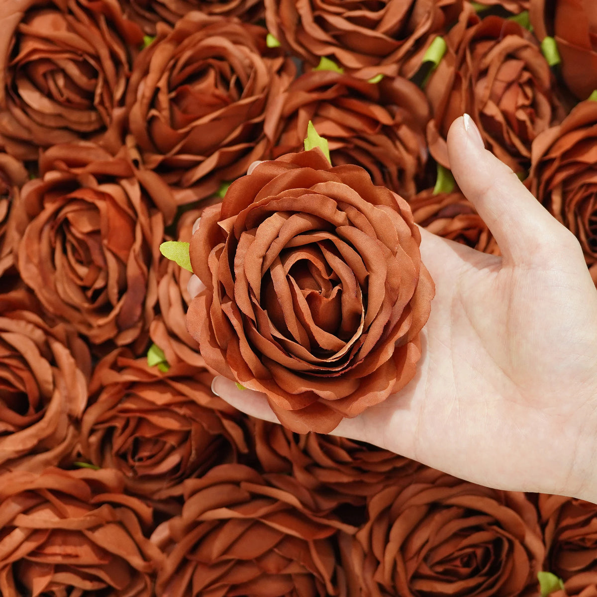 fleurs artificielles roses boutons peony feuilles vertes decoration intérieure classique 9cm 3.54inch